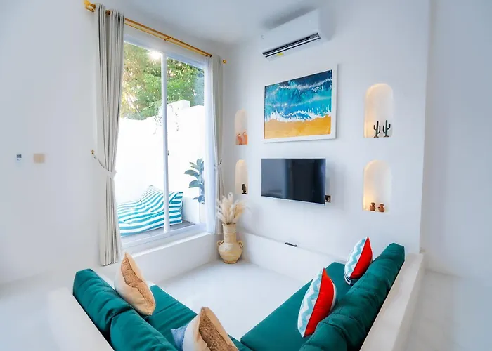 Villa Grega Santorini, 2 Bedroom Walking To Padang Padang Uluwatu (Bali)